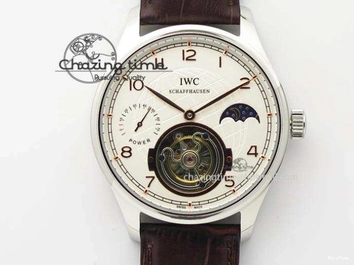MIROTIME 1228 MoistureWicking Portuguese Real PR IW500704 ZF 1:1 Best Edition On Brown Leather Strap A52010 V 7311